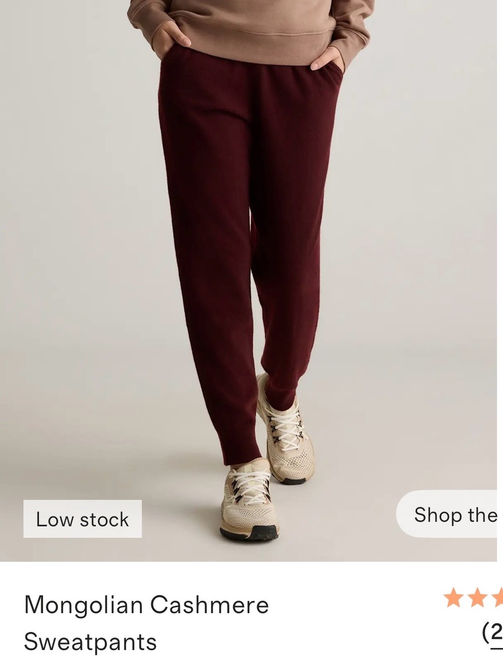 QUINCE 100% Mongolian cashmere Joggers